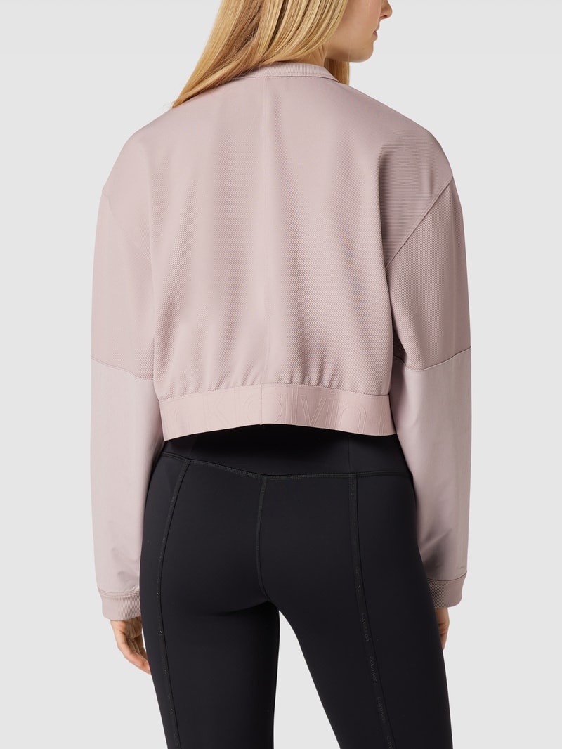 Sweatshirt mit Label-Detail in rosa