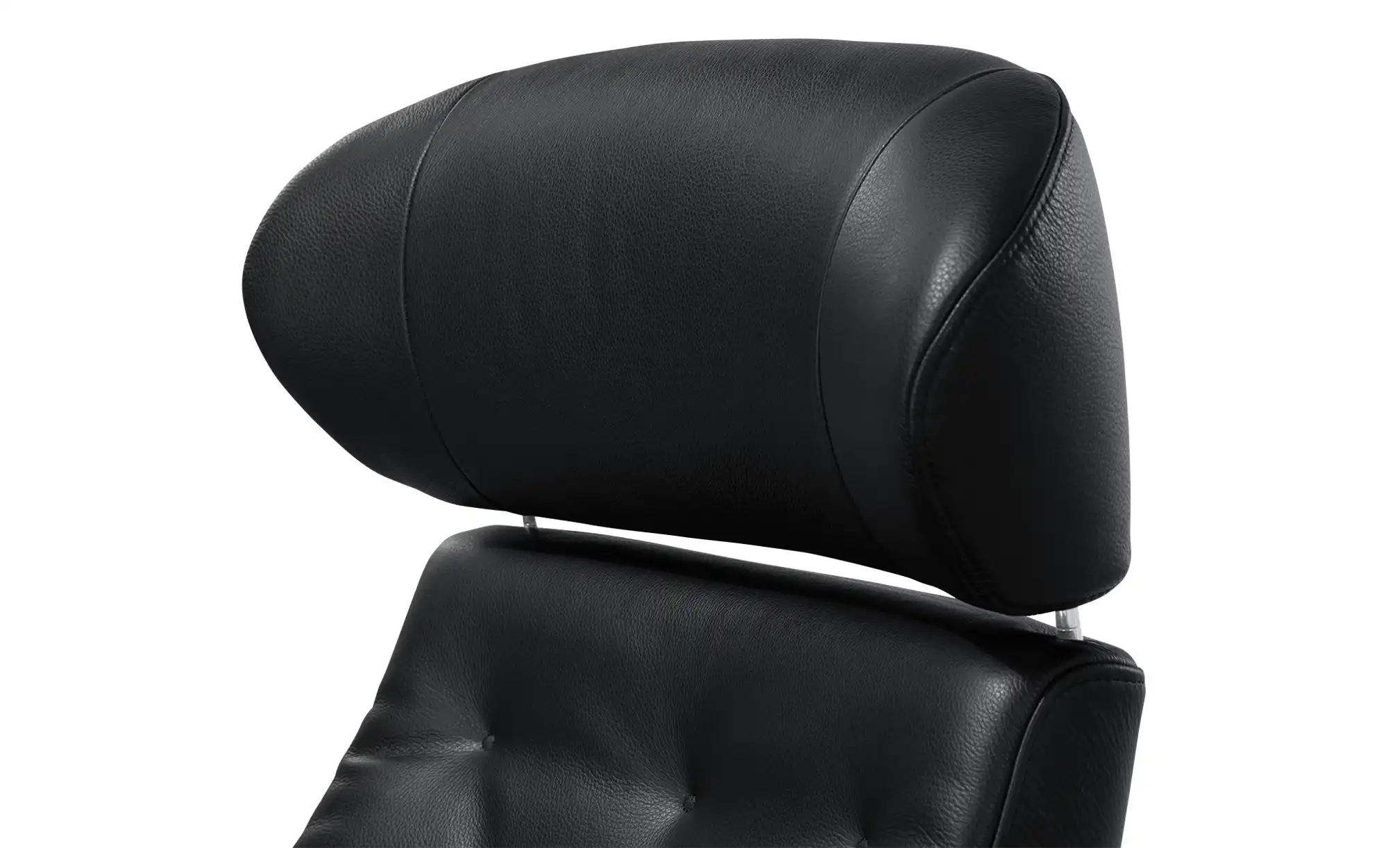 Sessel in Leder mit Knopfnaht