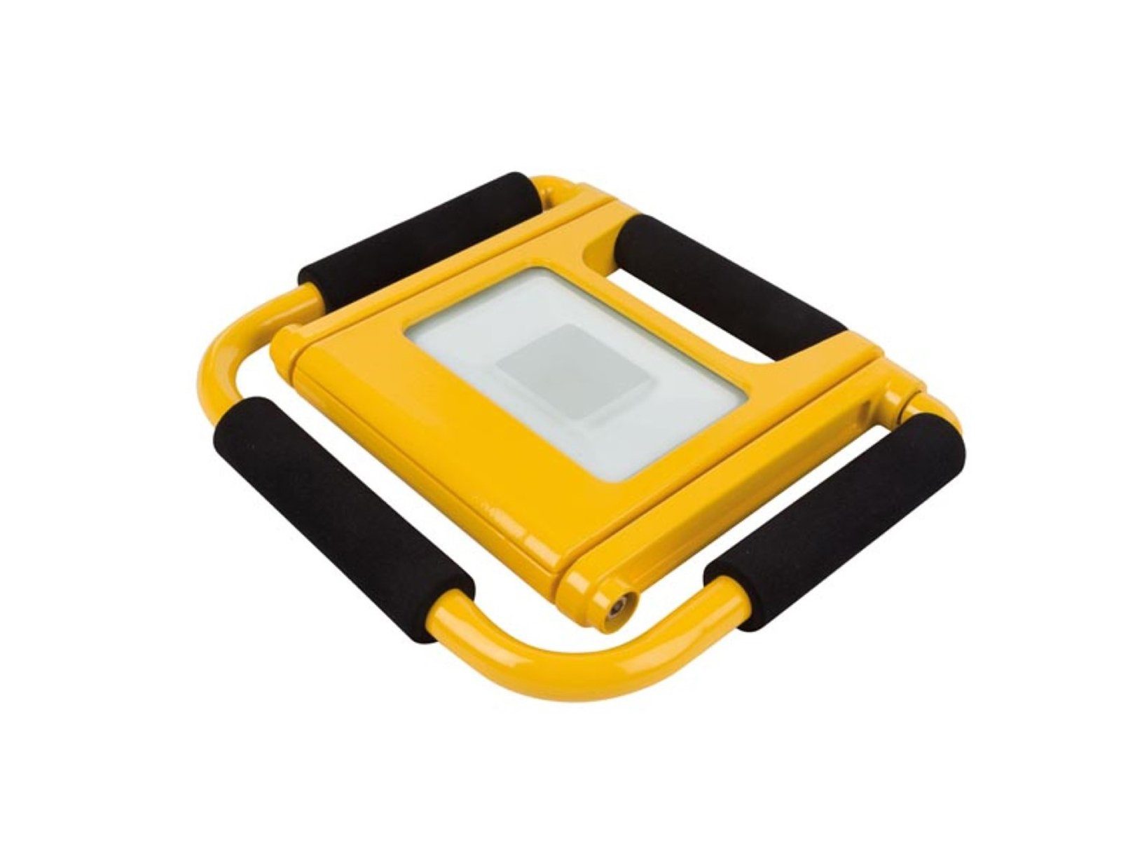 PEREL Baustrahler, LED fest integriert, Neutralweiß, 2x Akku LED Arbeits Bau-Leuchten Werkstatt-Lampen Handlampen IP 44 10W