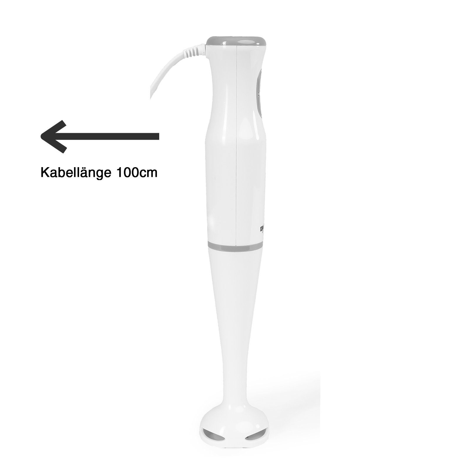Grafner Stabmixer Stabmixer Pürierstab Mixer Zerkleinerer Edelstahlmesser, 200,00 W, Klingen-System aus Edelstahl
