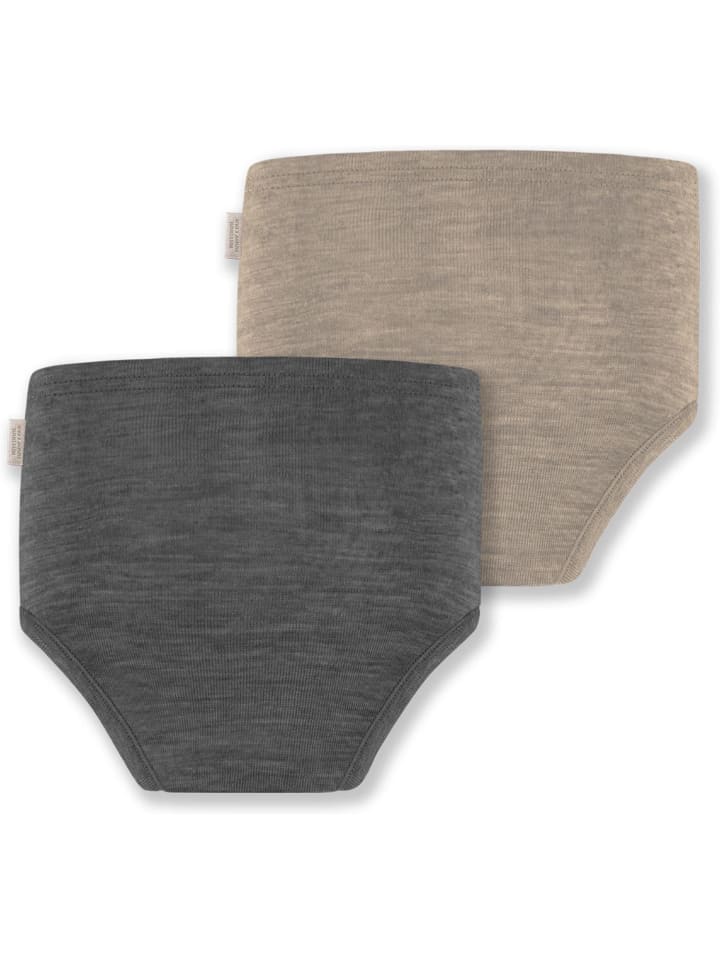 Normani Outdoor Sports 2er Pack Baby Merino Windelhose Tokoroa in Beige/Anthrazit günstig kaufen