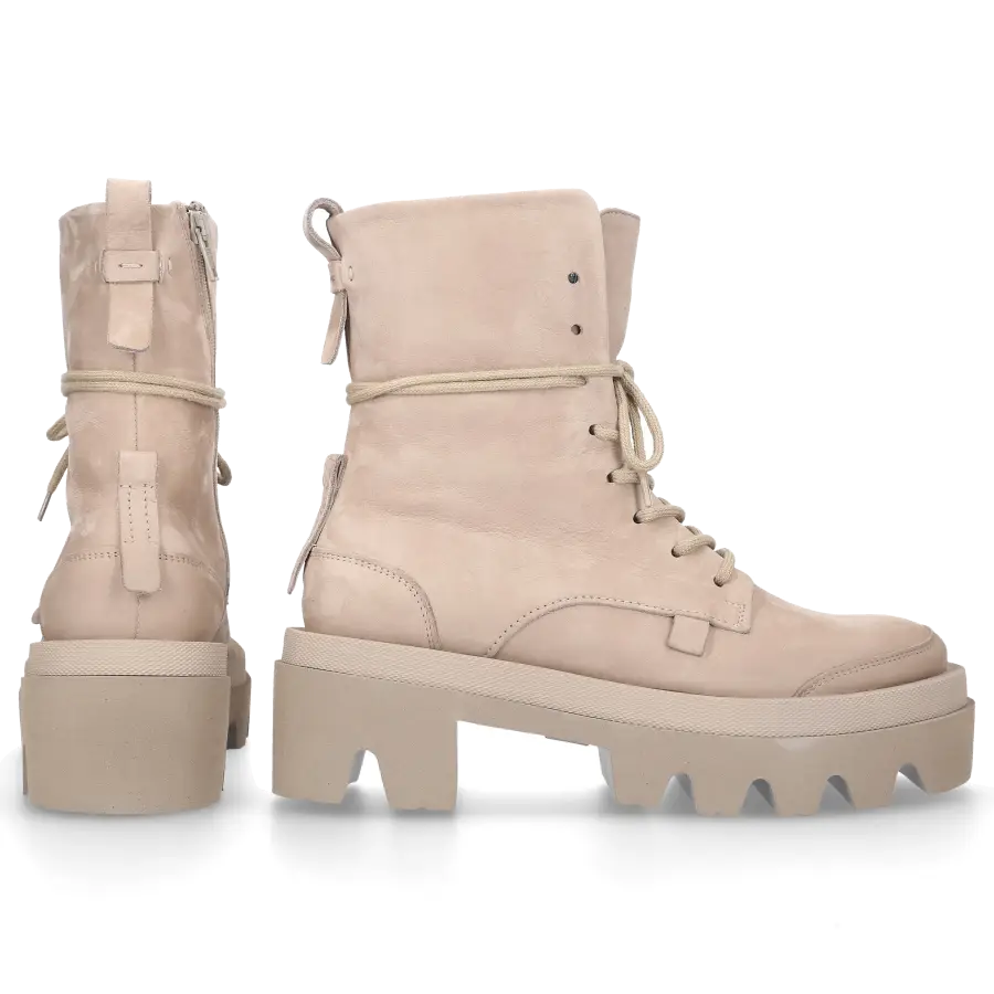 305 SOBE - Stiefeletten SPARTACO Nubukleder - beige