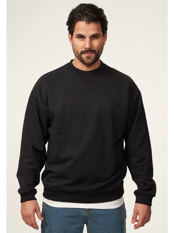 SOULSTAR Sweatshirt - S2AGEO Oversize Pullover Crew-Neck Sweater in Black günstig kaufen