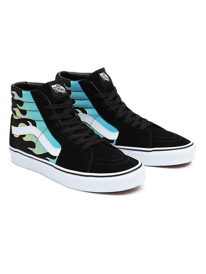 Vans Leder-Sneakers in Schwarz/ Türkis günstig kaufen