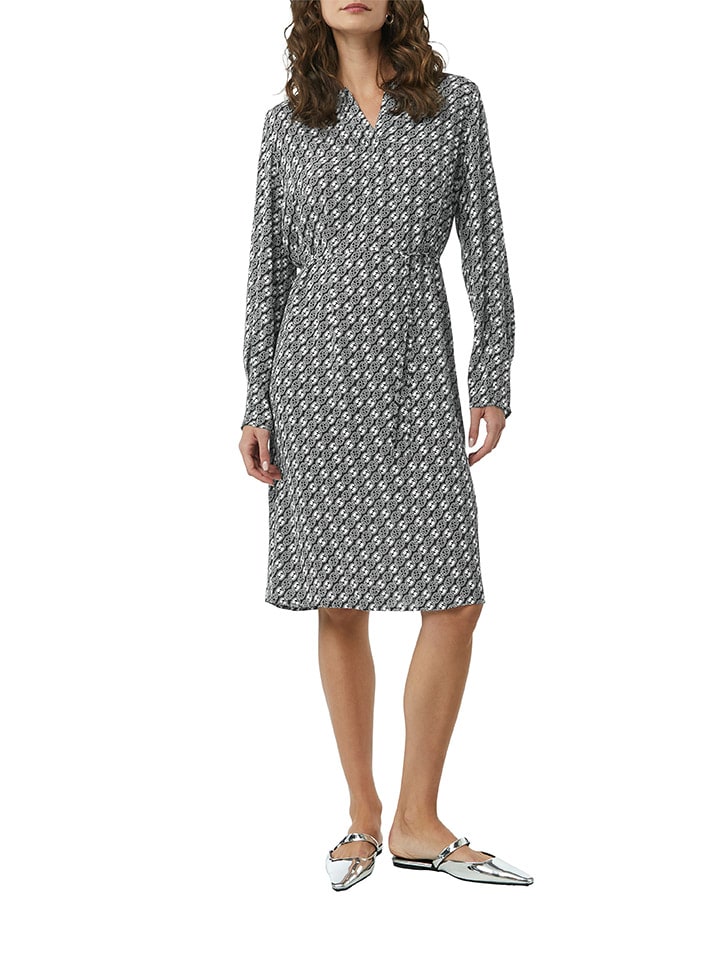 comma Kleid in Schwarz/ Grau günstig kaufen