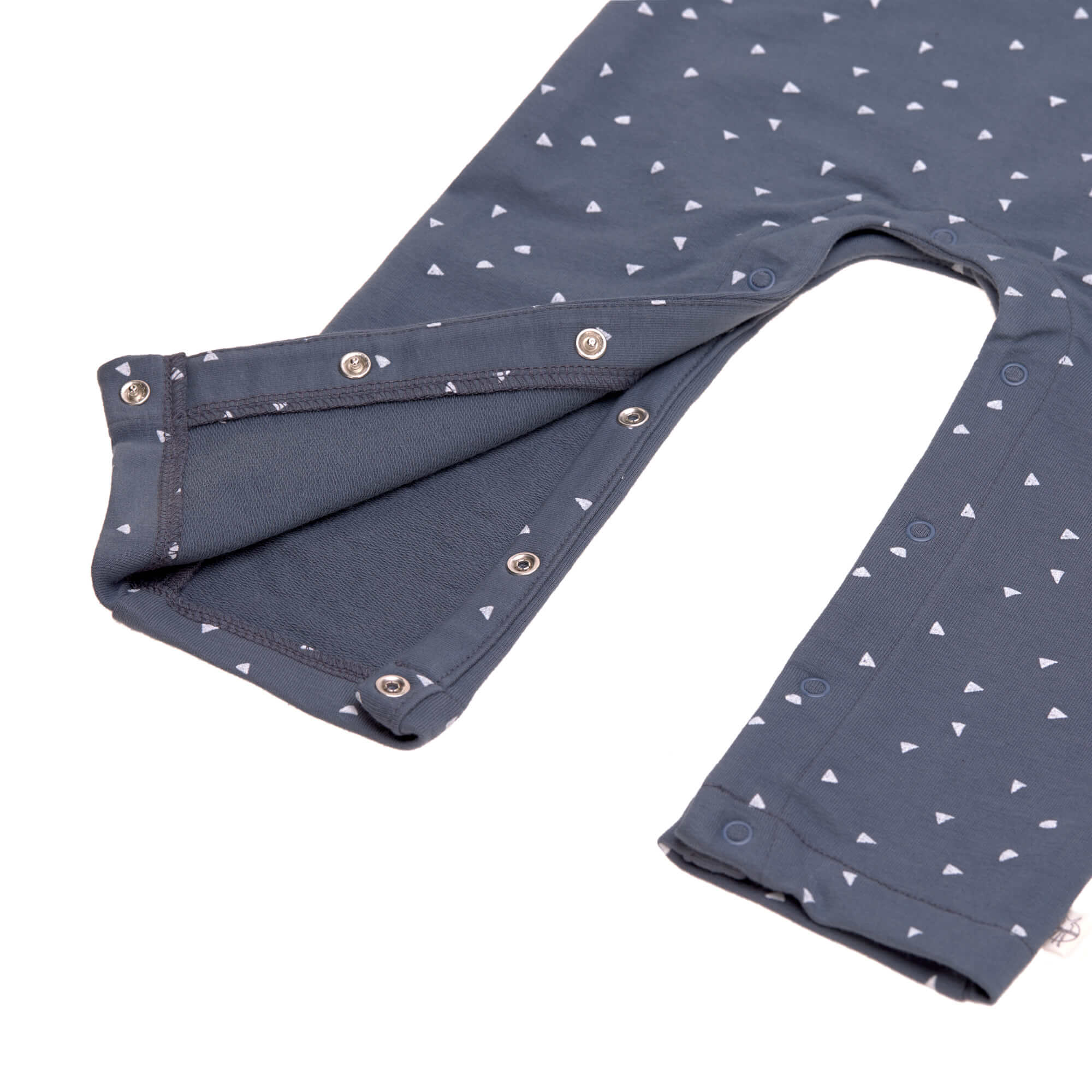 Strampler, Baby Overall - Bio Baumwolle, Triangle Blau