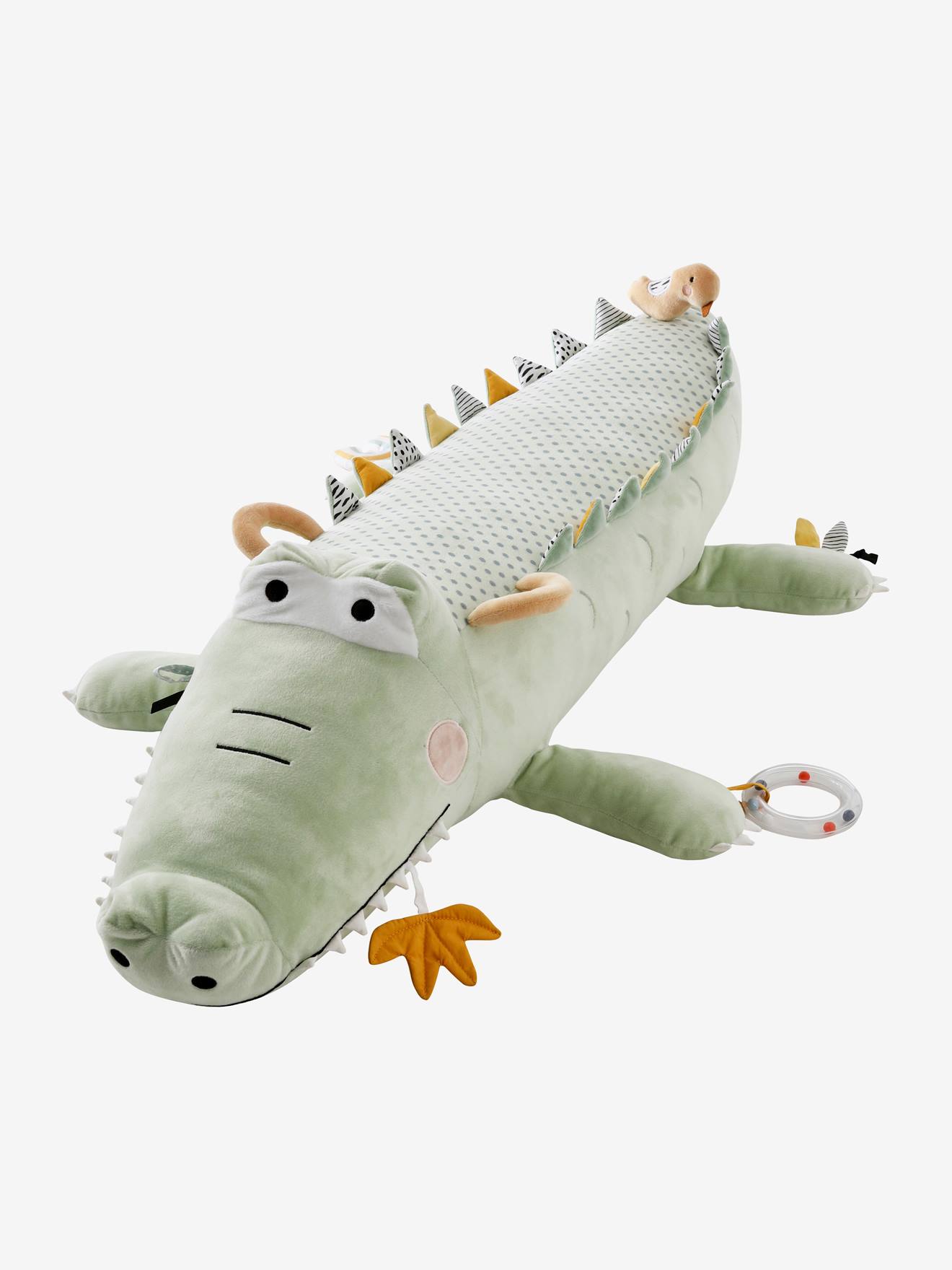 Vertbaudet Großes Plüschtier Activity-Krokodil DSCHUNGEL - grün