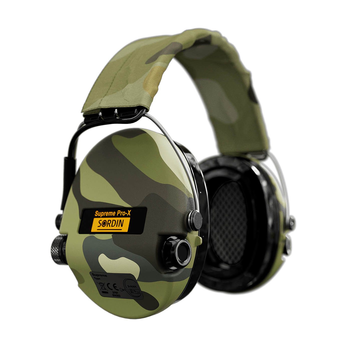 Gehörschutz Pro-X LED Camo mit Gelkissen