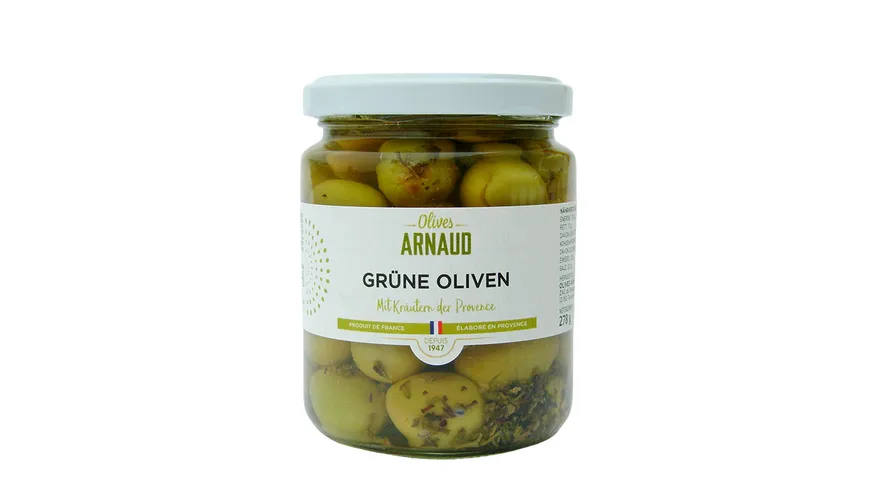OLIVES ARNAUD Oliven Grün mit Kern 278 g