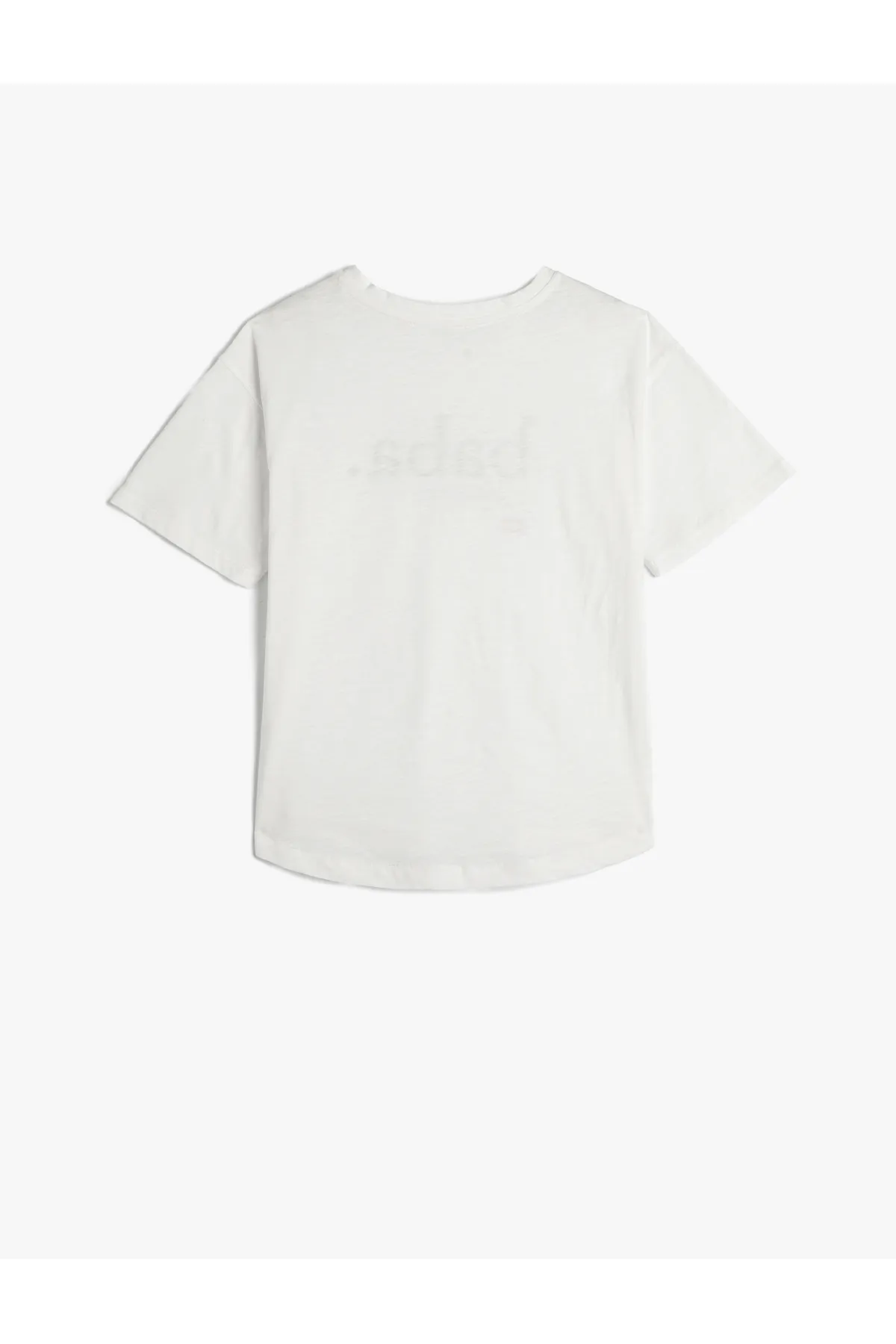 Koton  T-Shirt Lûgat365 Baba bedrucktes Kurzarm-Rundhals-Baumwolle