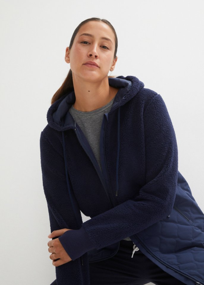 Teddy-Fleece Jacke mit Steppung