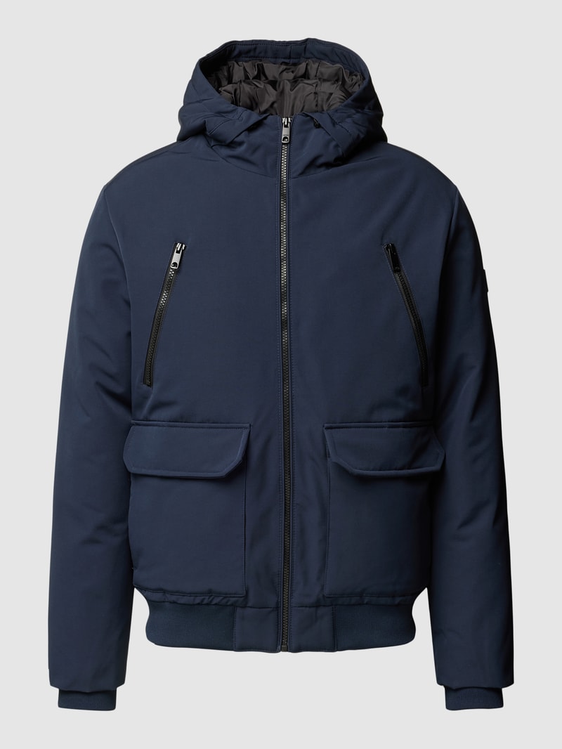 Parka mit Pattentaschen in marineblau