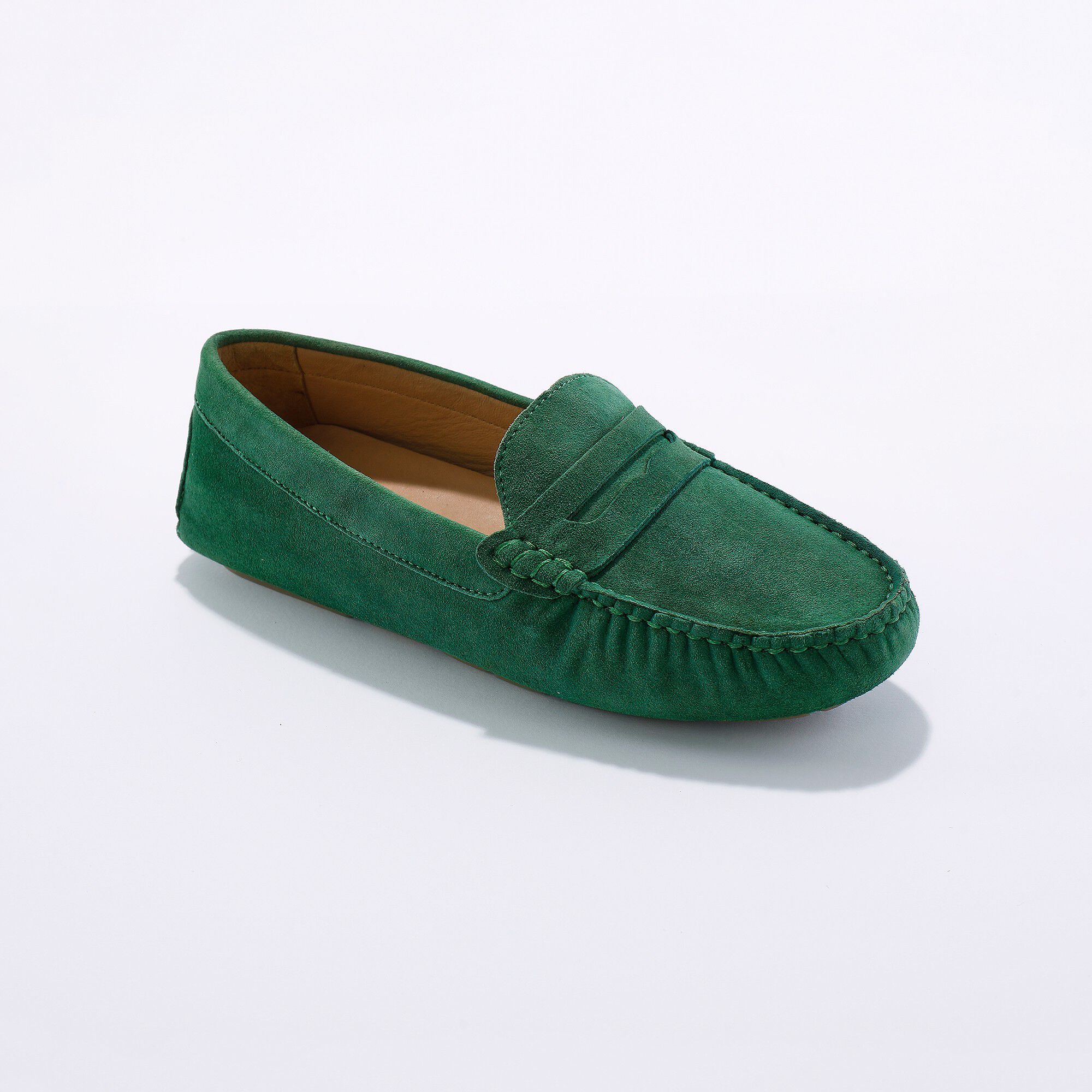 Mocassins en cuir velours