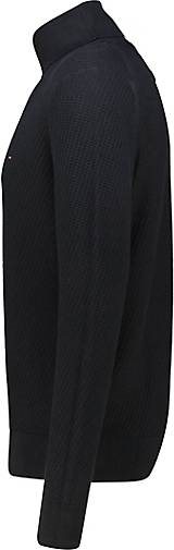 TOMMY HILFIGER Herren Rollkragenpullover RECTANGULAR STRUCTURE Strickpullover aus BIO-Baumwolle