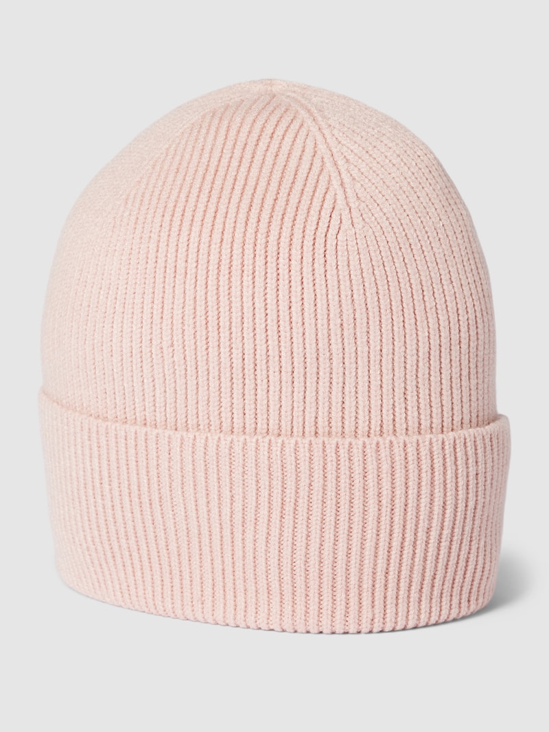 Beanie mit breitem Umschlag Modell 'ZENNA' in rosa