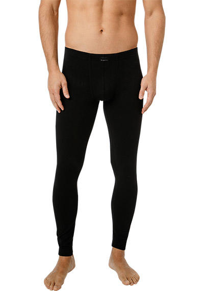bugatti, Lange Unterhose, Baumwoll-Stretch, schwarz