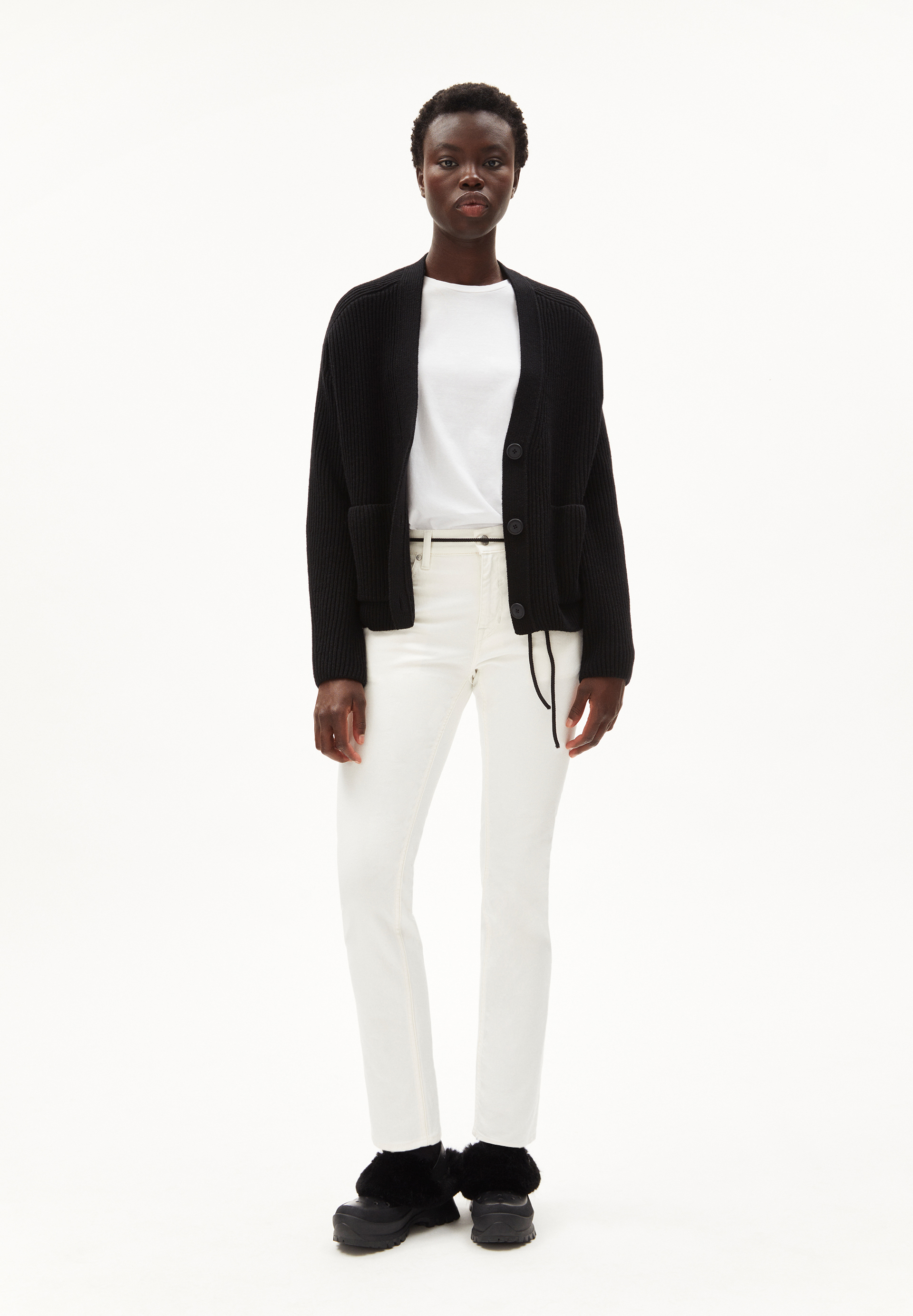 Cardigan Loose Fit aus Woll-Mix