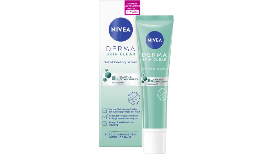 NIVEA Derma Skin Clear Nacht Peeling Serum 40 ml