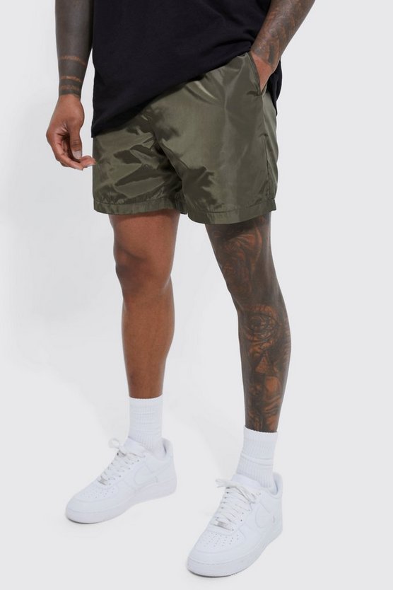 Nylon Shorts mit elastischem Bund
