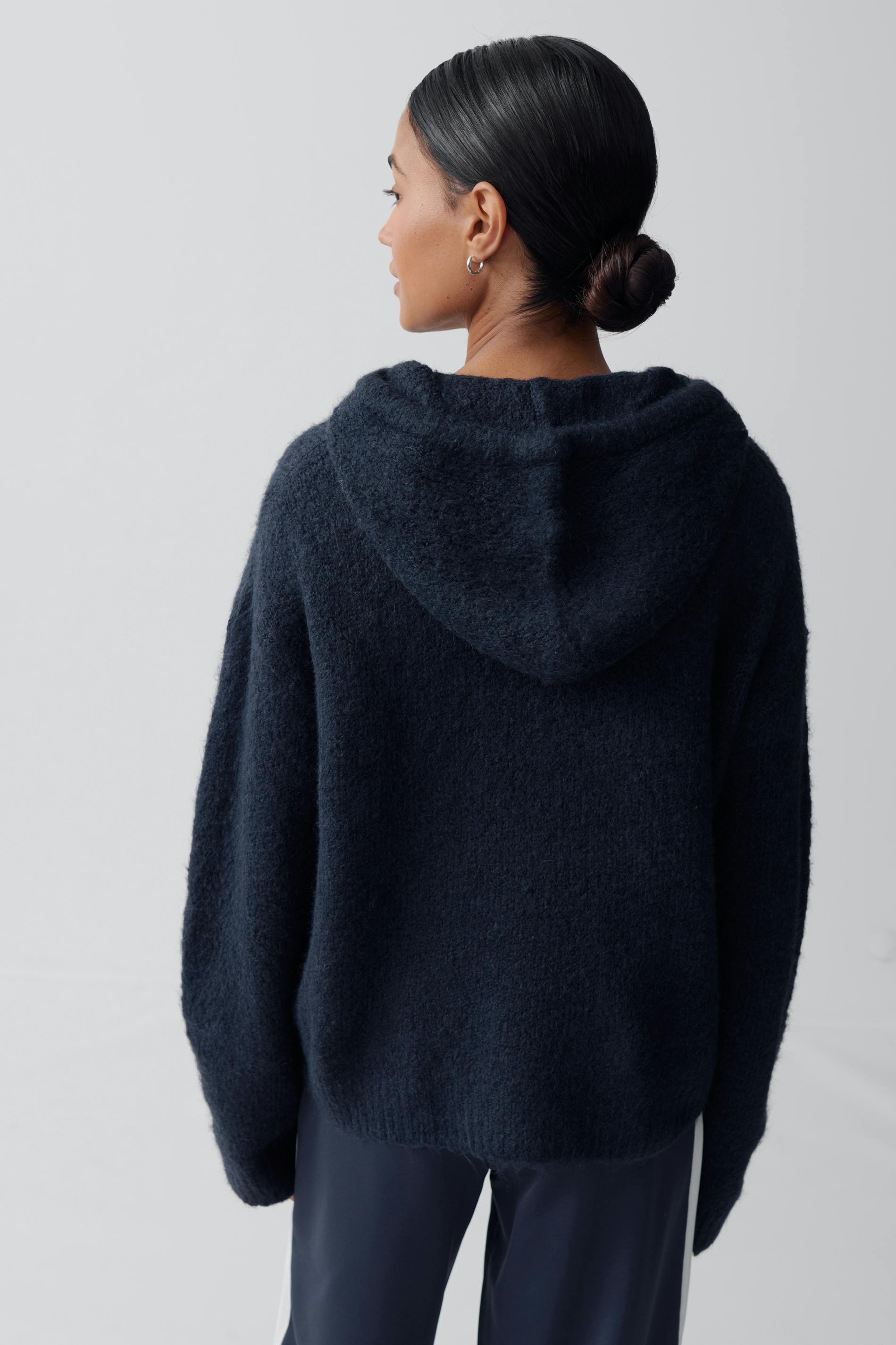 Knitted hoodie