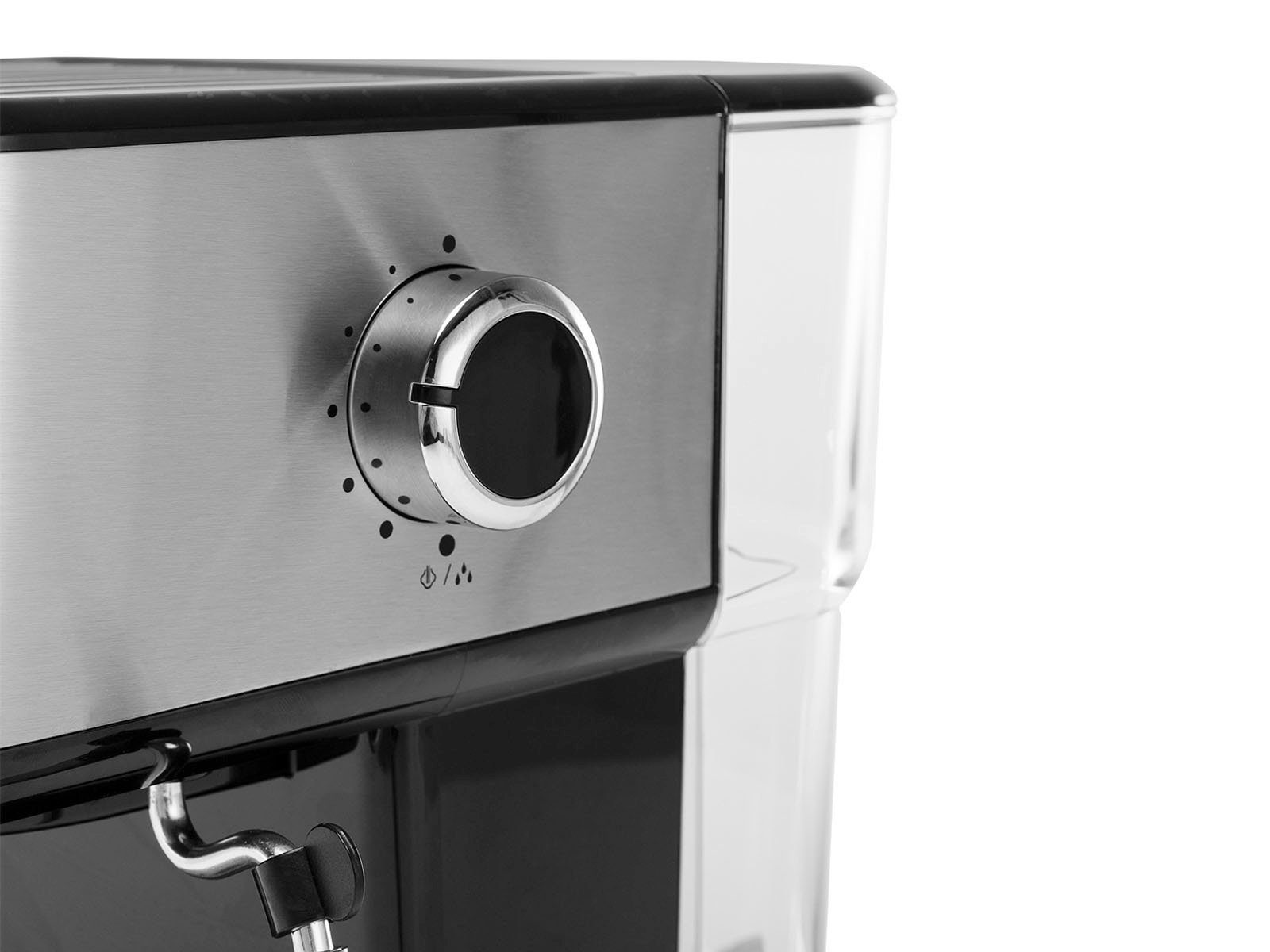 PRINCESS Siebträgermaschine, italienische Siebdruck Kaffee & Espresso-Maschine mit Milchaufschäumer