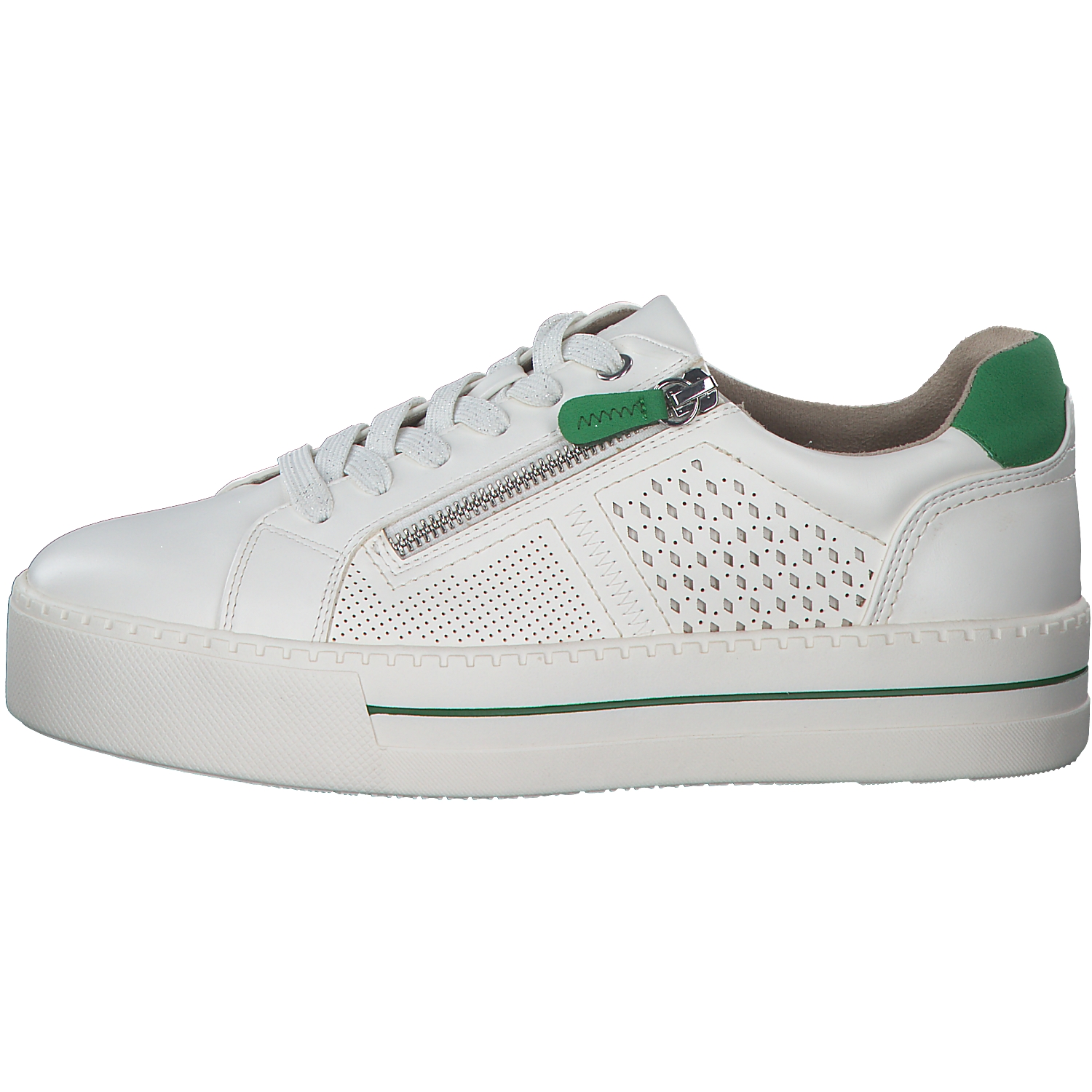 Jana Shoes 23764, Schnürschuhe, Damen, Weiß