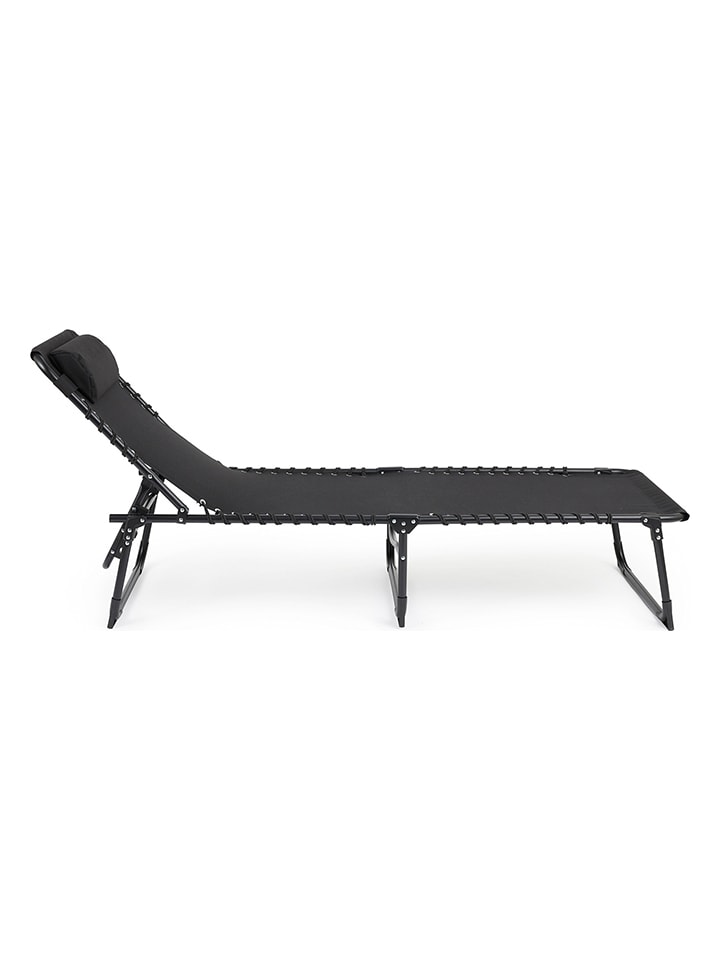 Lifa Living Gartenliege in Schwarz - (L)189 x (B)59 cm günstig kaufen onesize