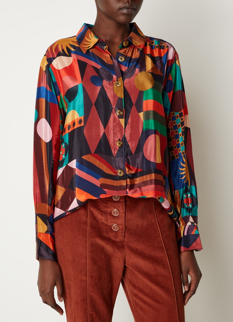 Farm Rio  Longline blouse met grafische print
