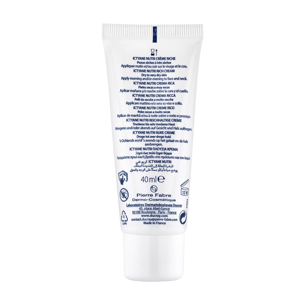 Ducray Ictyane visage creme nutri 40 ml Crème nutritive
