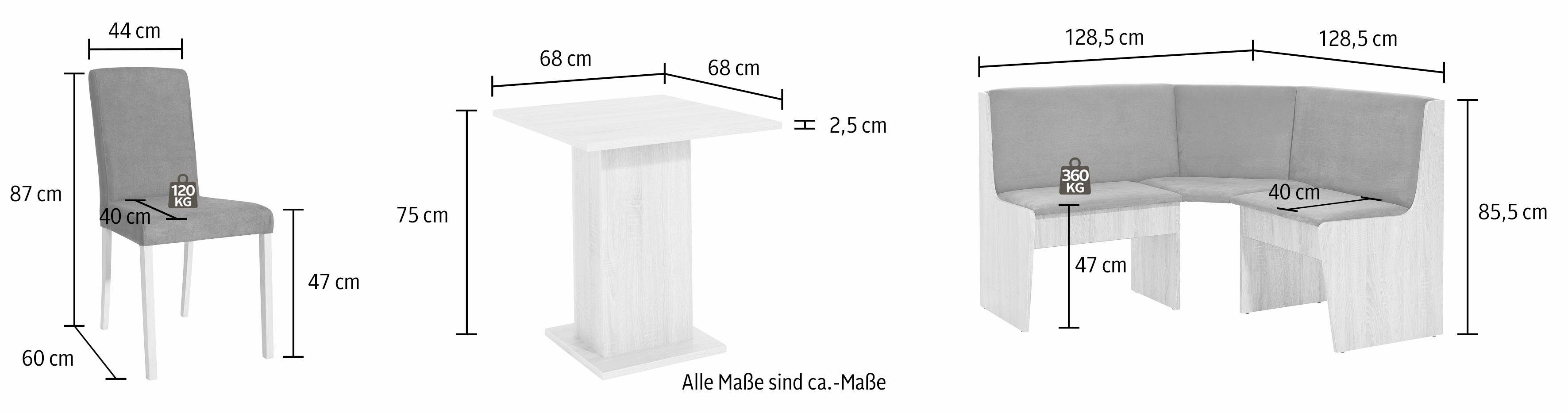 Home affaire Eckbankgruppe Luce, (Set, 4-tlg)