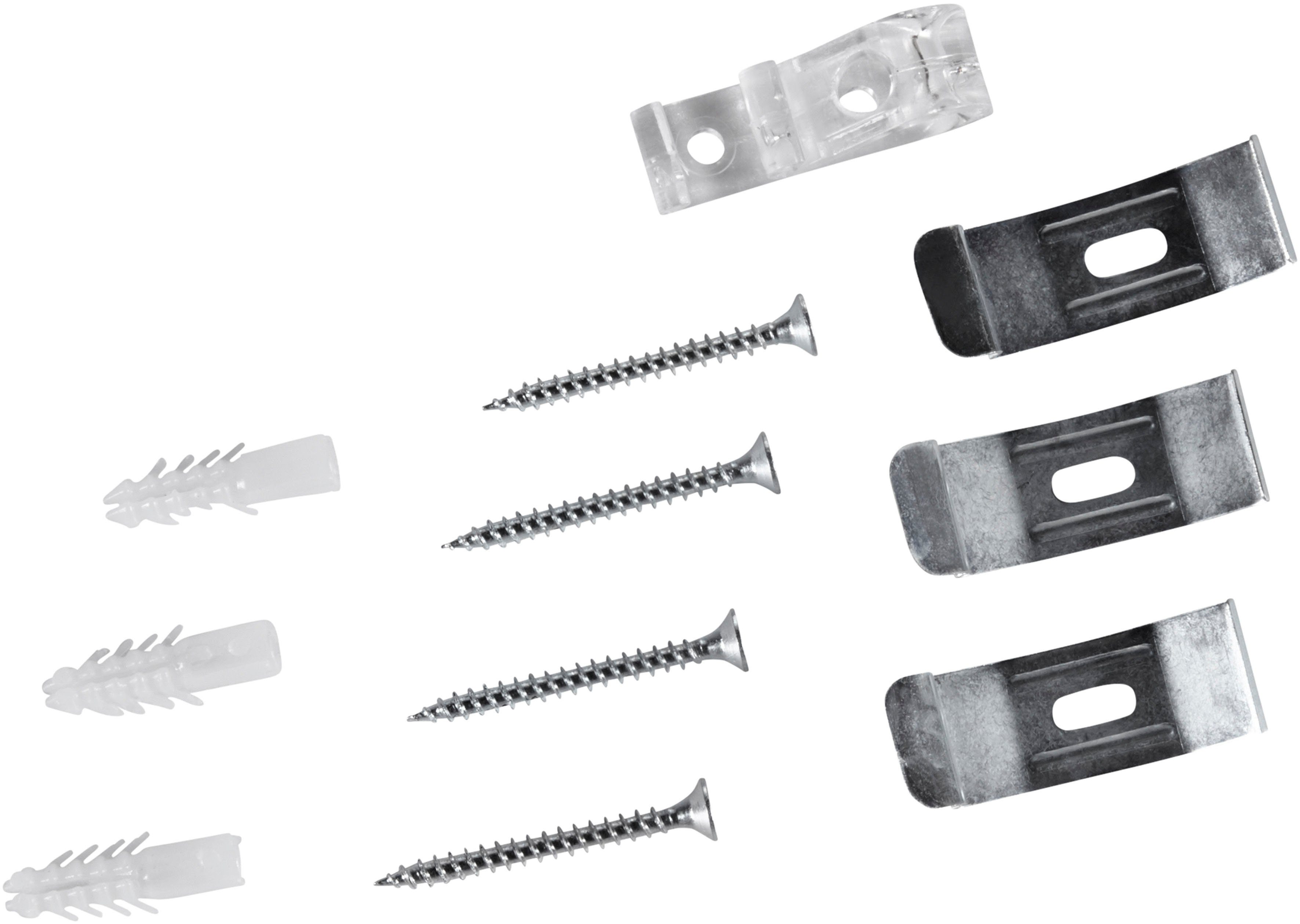 Doppelrollo Erol, DELAVITA, Lichtschutz, mit Bohren, freihängend, verschraubt, Klemmmfix, im Fixmaß, mit Perlenabschluss, monochrom, basic