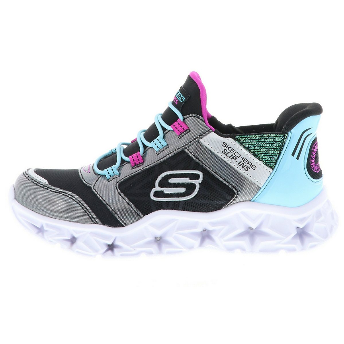 303701L/BKMT S Lights-Galaxy Lights-Bright Cosmic Kinder Mädchen Sneaker Turnschuhe Halbschuhe schwarz/mehrfarbig