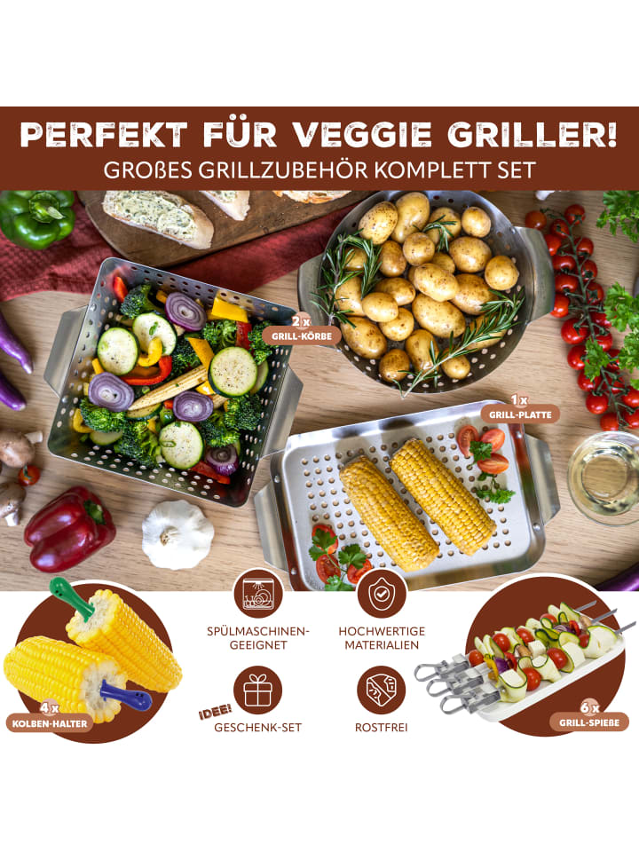bremermann Veggie Grill-Set ca. 32 x 1,5 x 18,5 cm (B/H/T) günstig kaufen onesize