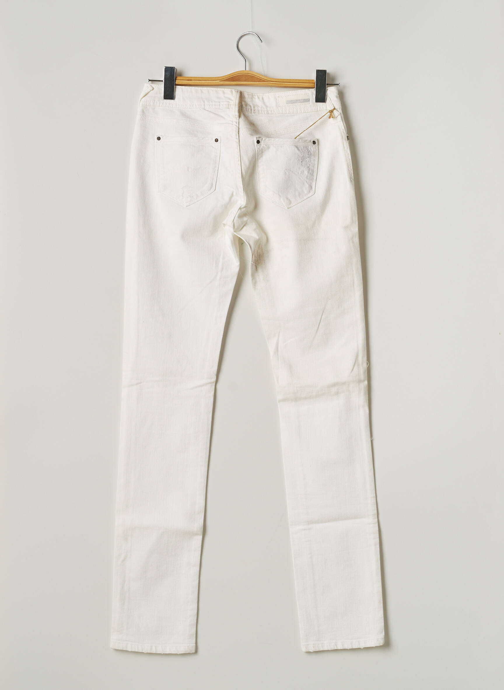 Teddy Smith Jeans Coupe Slim Femme couleur blanc
