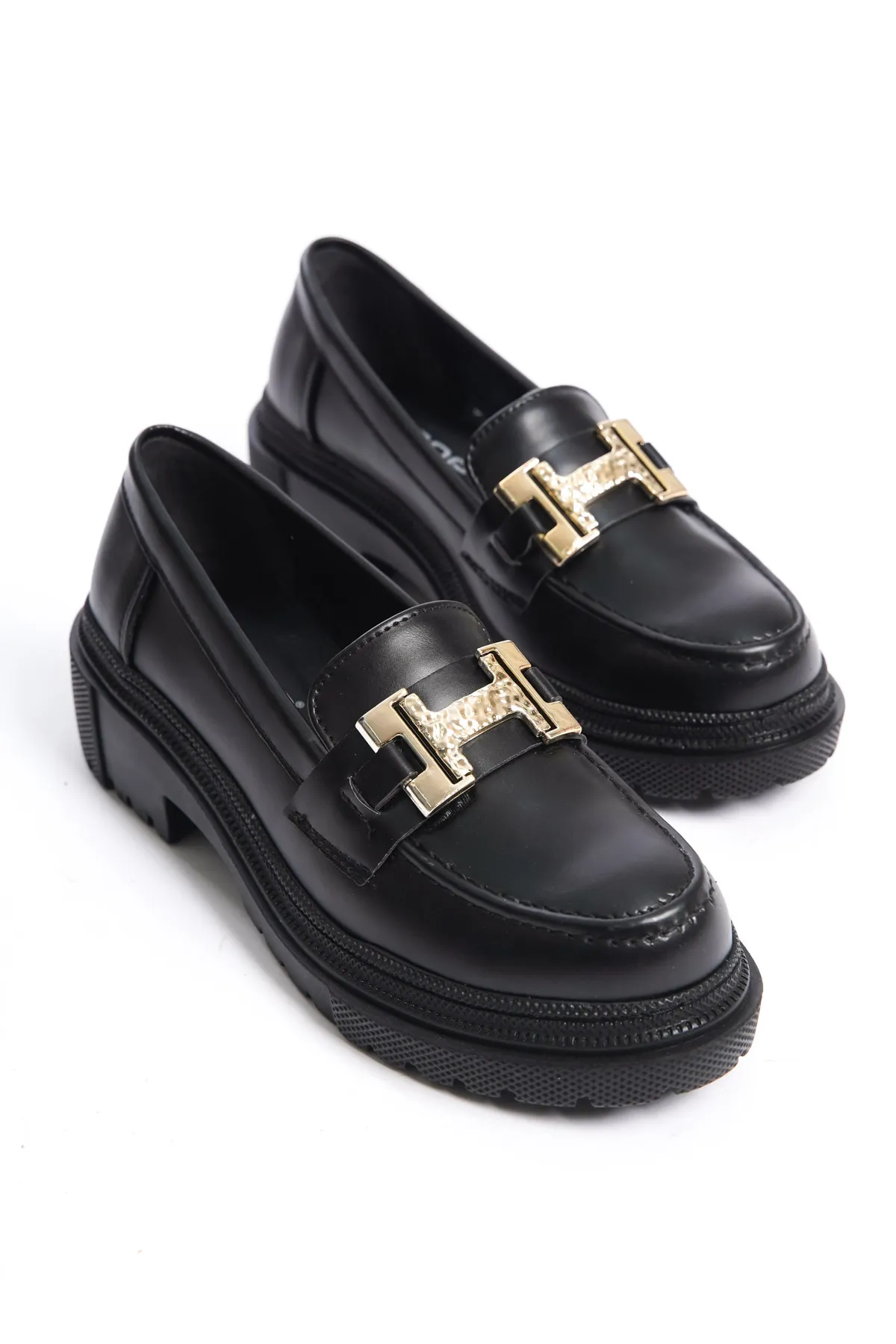 Capone Outfitters  Loafer - Schwarz - Blockabsatz