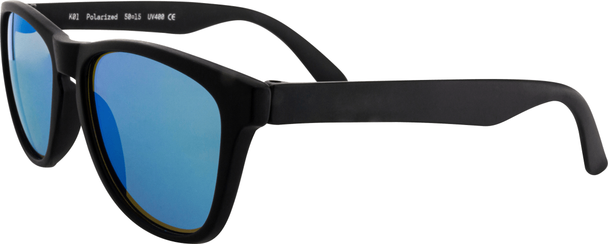 Sonnenbrille Kids schwarz mit blauen Scheiben, 1 St