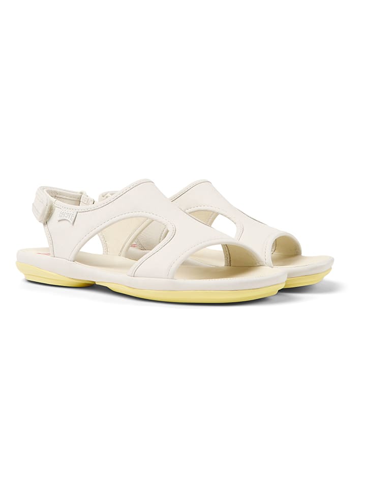 Camper Leder-Sandalen in Creme günstig kaufen