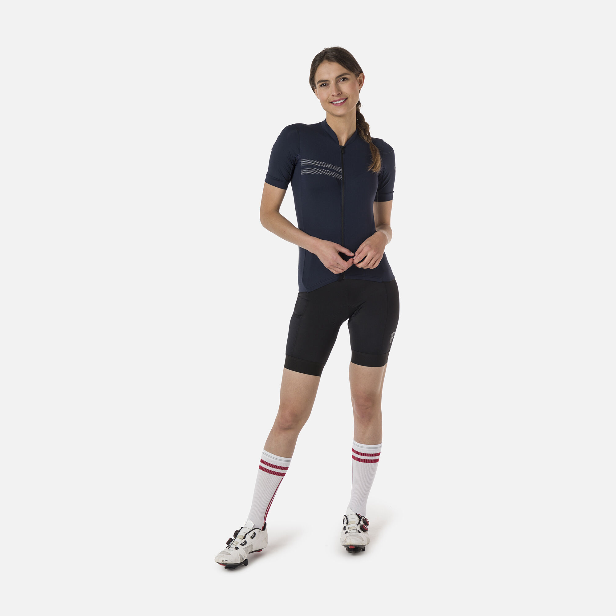 Maillot de vélo de route à manches courtes pour femme