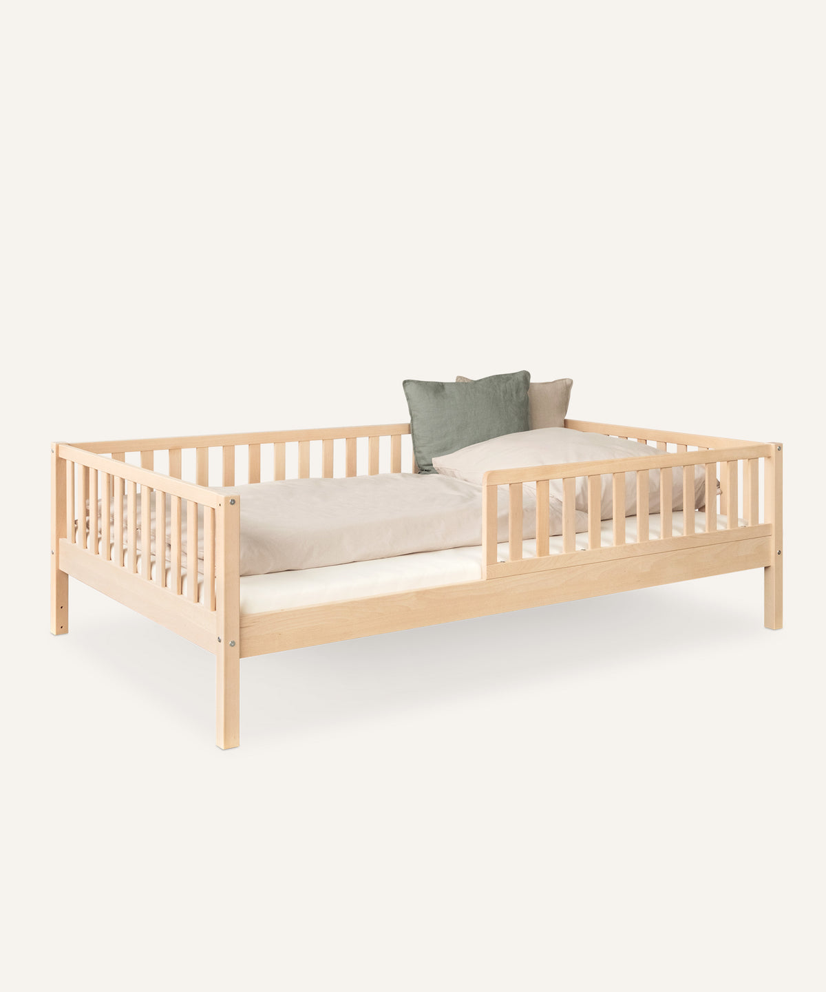 Kinderbett Buche 120 × 200 Natur
