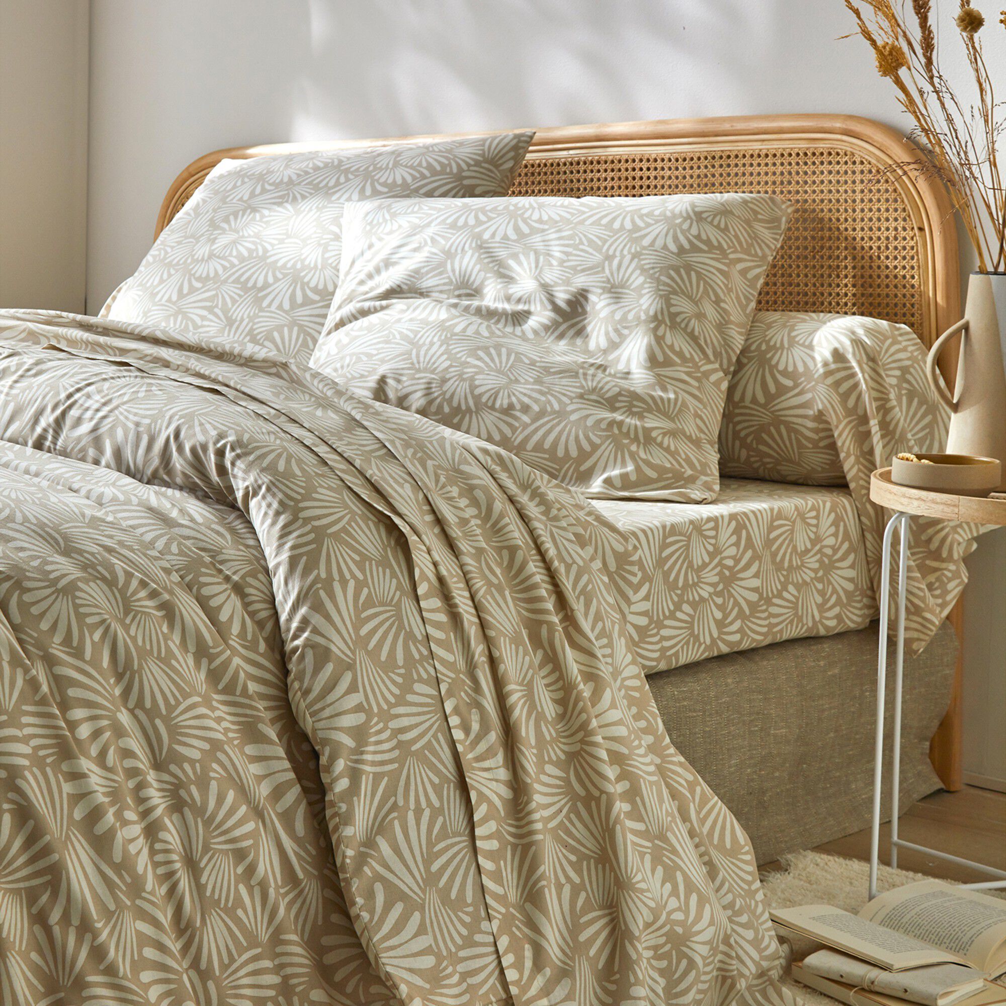 Linge de lit Vick en coton imprimé graphique