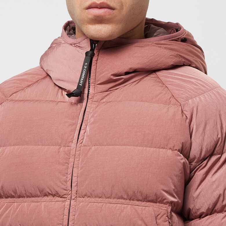 C. P. Company Eco-Chrome R Goggle Down Jacket cedar wood