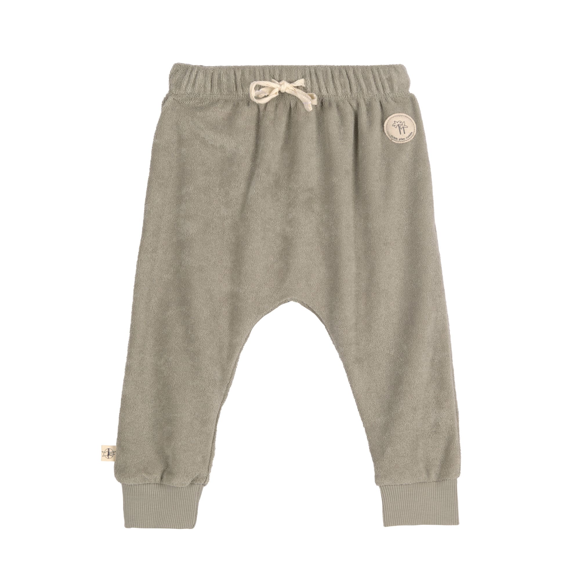 Frottee Hose Kinder, Oliv