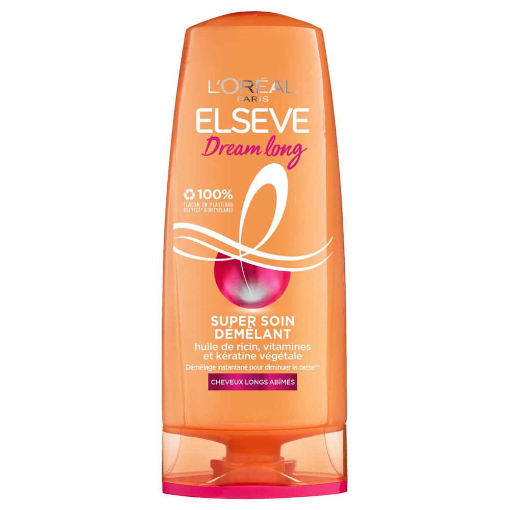 L'Oréal Paris Elseve Dream Long Après-Shampoing démêlant enrichi en huile de ricin et kératine cheveux longs