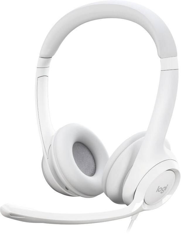 Logitech Headset Kopfbügel mit Mikrofon Stereo H390 Weiß
