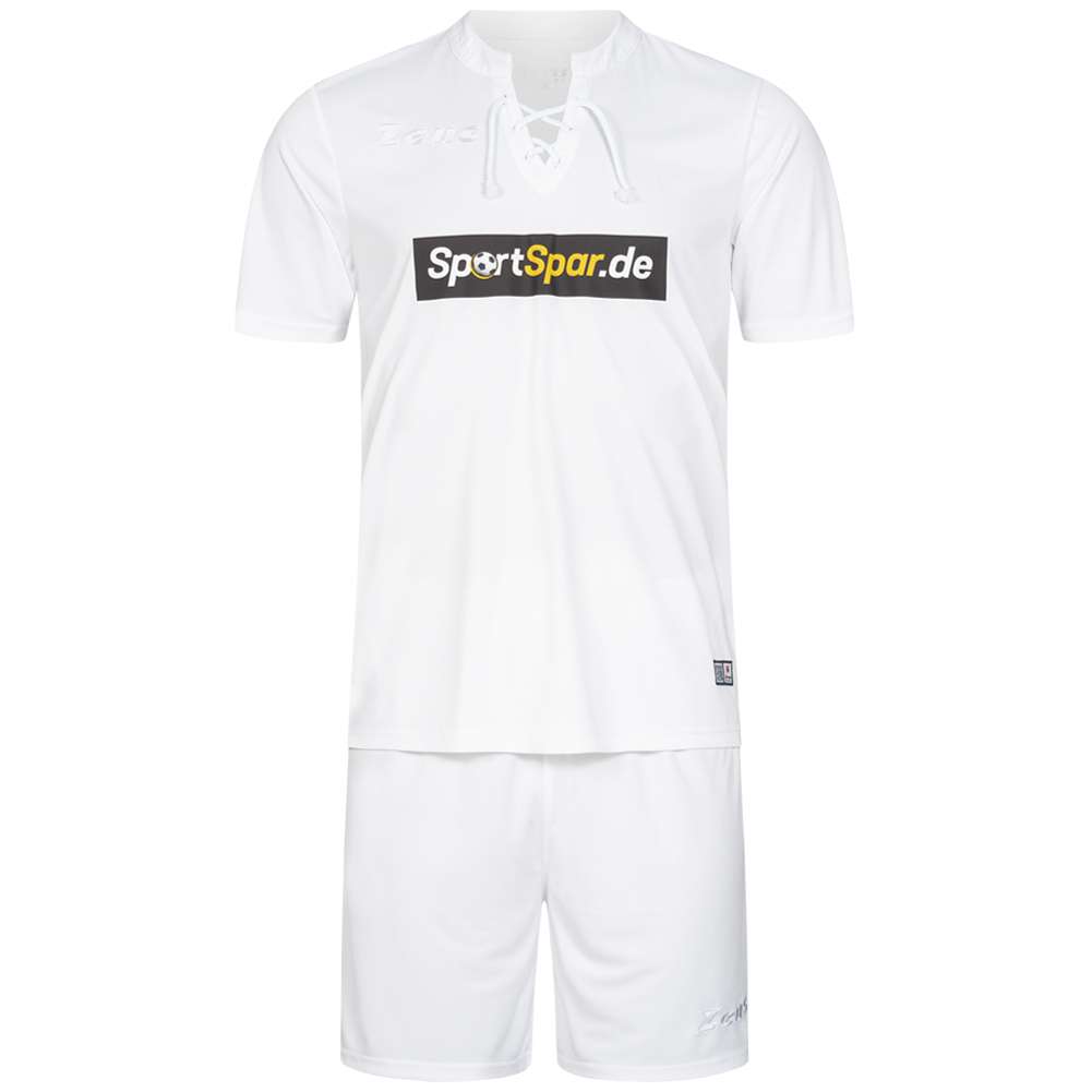 Zeus x Sportspar.de Legend Fußball Set Trikot mit Shorts weiß