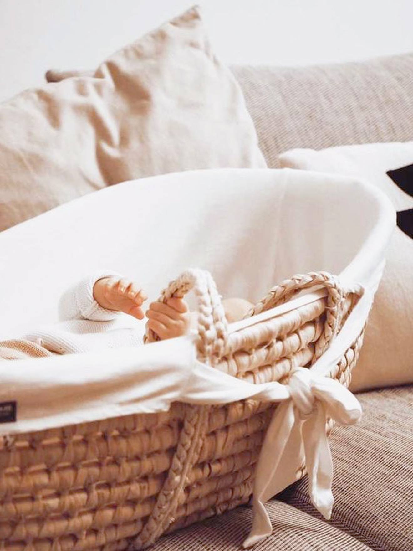 Couffin bébé CHILDHOME Moise naturel/écru