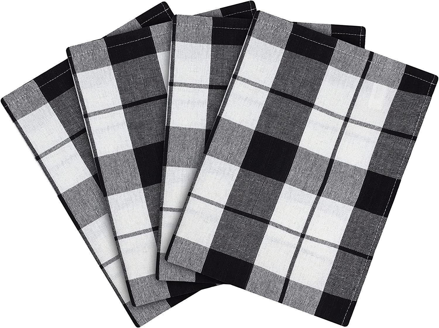 Zestri Geschirrtuch Geschirrhandtücher 4er Set kariert 50x70 saugstarkes Küchenhandtuch, (50-tlg., 4 Stück), 100% Baumwolle Geschirrtücher - modernes Design - saugstark