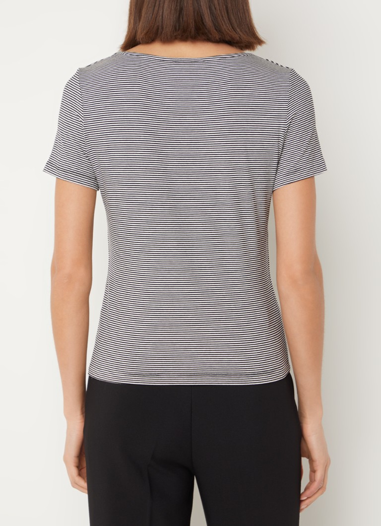 LKBennett Tasha top with stripe print