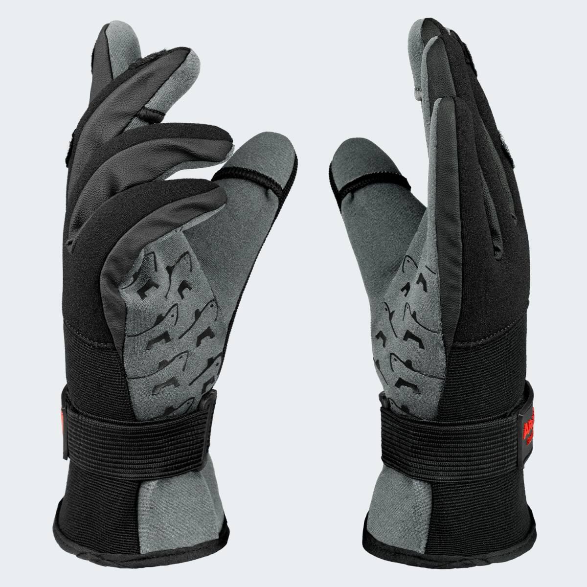 Arapaima Fishing Equipment BlackGrey Neopren Angelhandschuhe