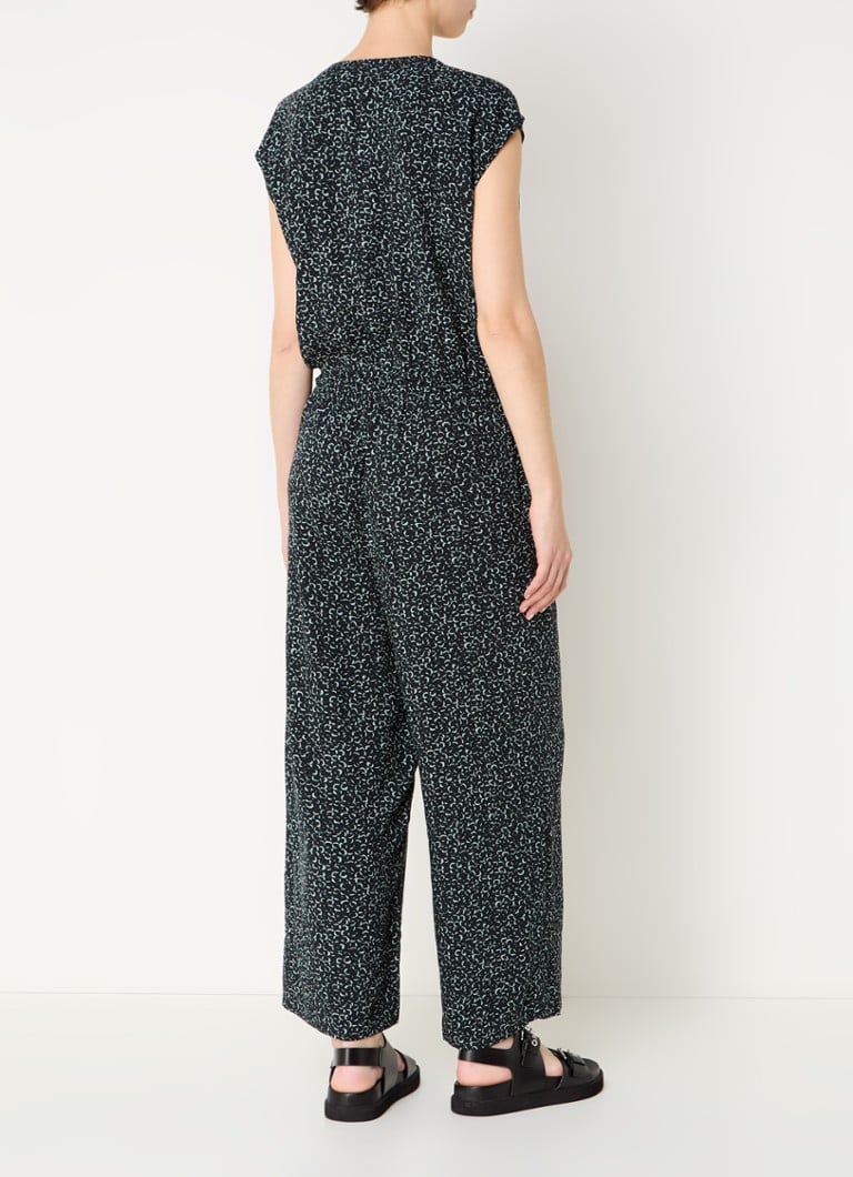 OPUS Moneli loose fit jumpsuit with side pockets and print